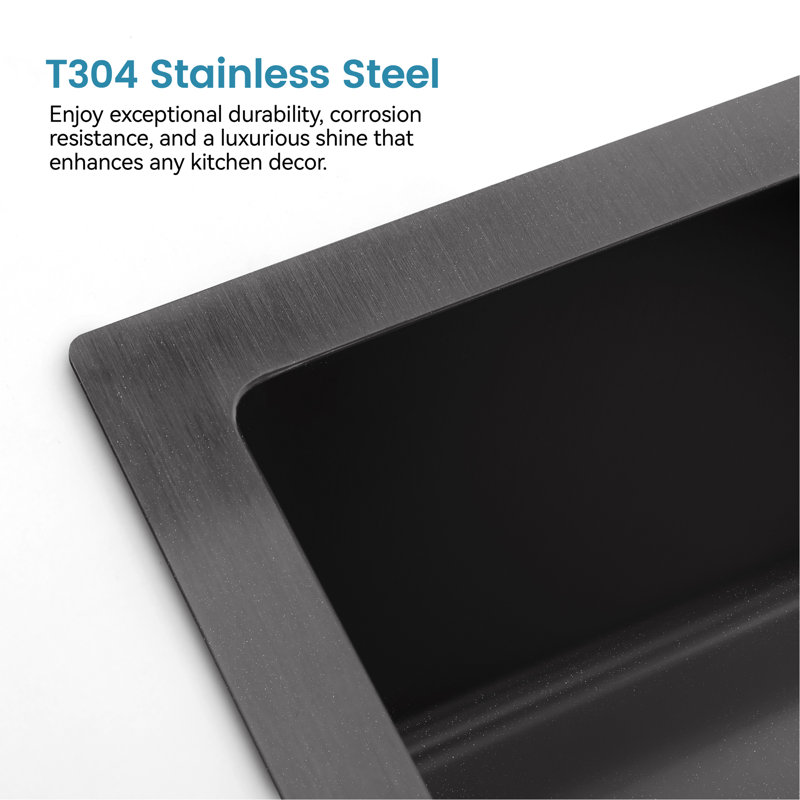 BOAIXINGFAN Stainless Steel Kitchen Sink, 30?X19? Single Bowl